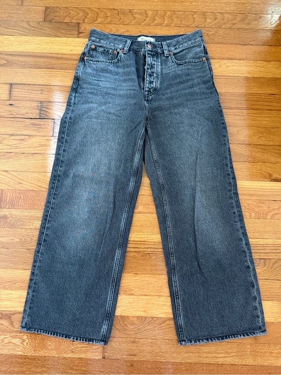 Madewell Denim - Madewell Wide-Leg Flare Jeans in Washed Black